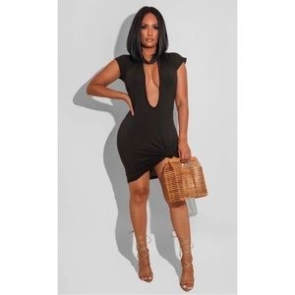 Belita - Little Black Dress - Size Medium - Black - Deep V - NWOT